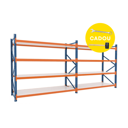 Raft Polita ZS - H:2500mm x L:5670mm x W:1100mm, 450kg/nivel, include polite metalice