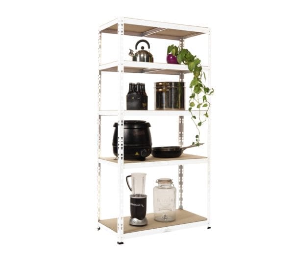 Raft tip polita - H:1800mm x L:900mm x W:400mm, polite MDF, gri deschis - Handlekraft Raft tip polita - H:1800mm x L:900mm x W:400mm, polite MDF, gri deschis