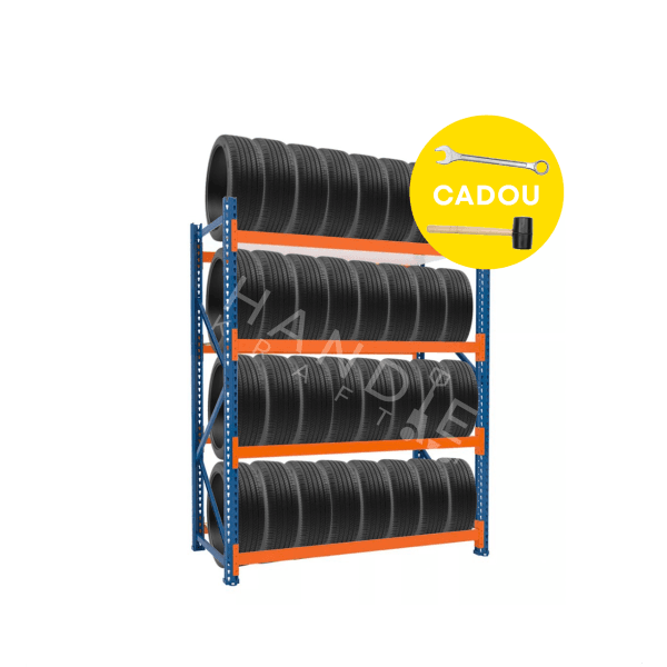 Raft depozitare cauciucuri - H:2500mm x L:2220mm x W:600mm, 350kg/nivel - Handlekraft Raft depozitare cauciucuri - H:2500mm x L:2220mm x W:600mm, 350kg/nivel