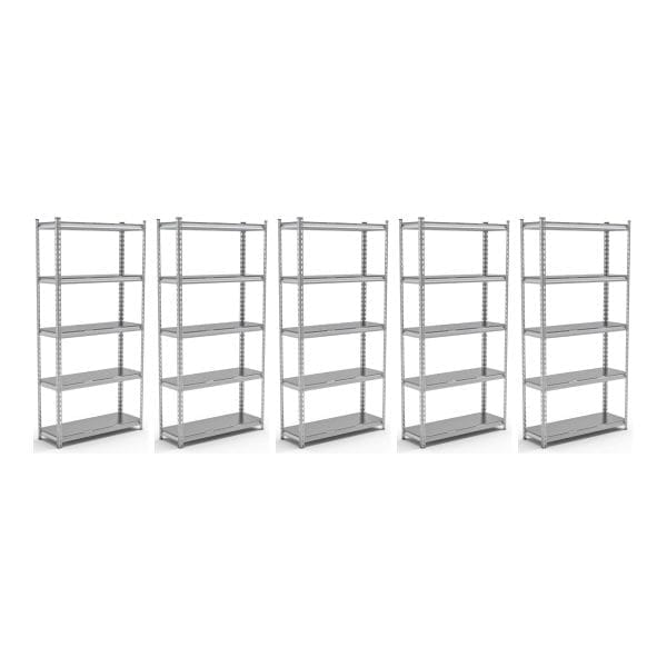 Set promo: Pachet 5 x Raft tip polita galvanizat - H:1830mm x L:900mm x W:580mm, polita metalica - Handlekraft Set promo: Pachet 5 x Raft tip polita galvanizat - H:1830mm x L:900mm x W:580mm, polita metalica