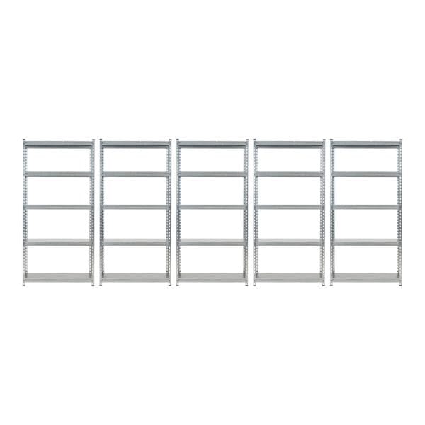 Set promo: Pachet 5 x Raft tip polita galvanizat - H:2130mm x L:1195mm x W:380mm, polita pal laminat - Handlekraft Set promo: Pachet 5 x Raft tip polita galvanizat - H:2130mm x L:1195mm x W:380mm, polita pal laminat