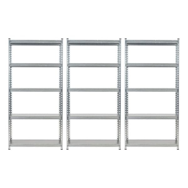 Set promo: Pachet 3 x Raft tip polita galvanizat - H:1830mm x L:900mm x W:380mm, polita pal laminat